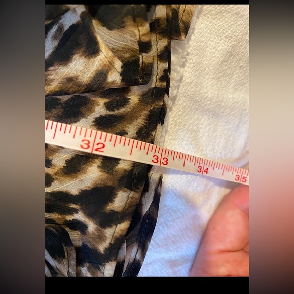 Banana Republic Leopard Flounce-Hem Dress Size 4P - Picture 8 of 8